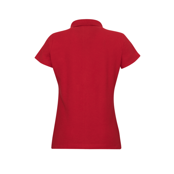 Red P500 Short Sleeve Polo Shirt For Women